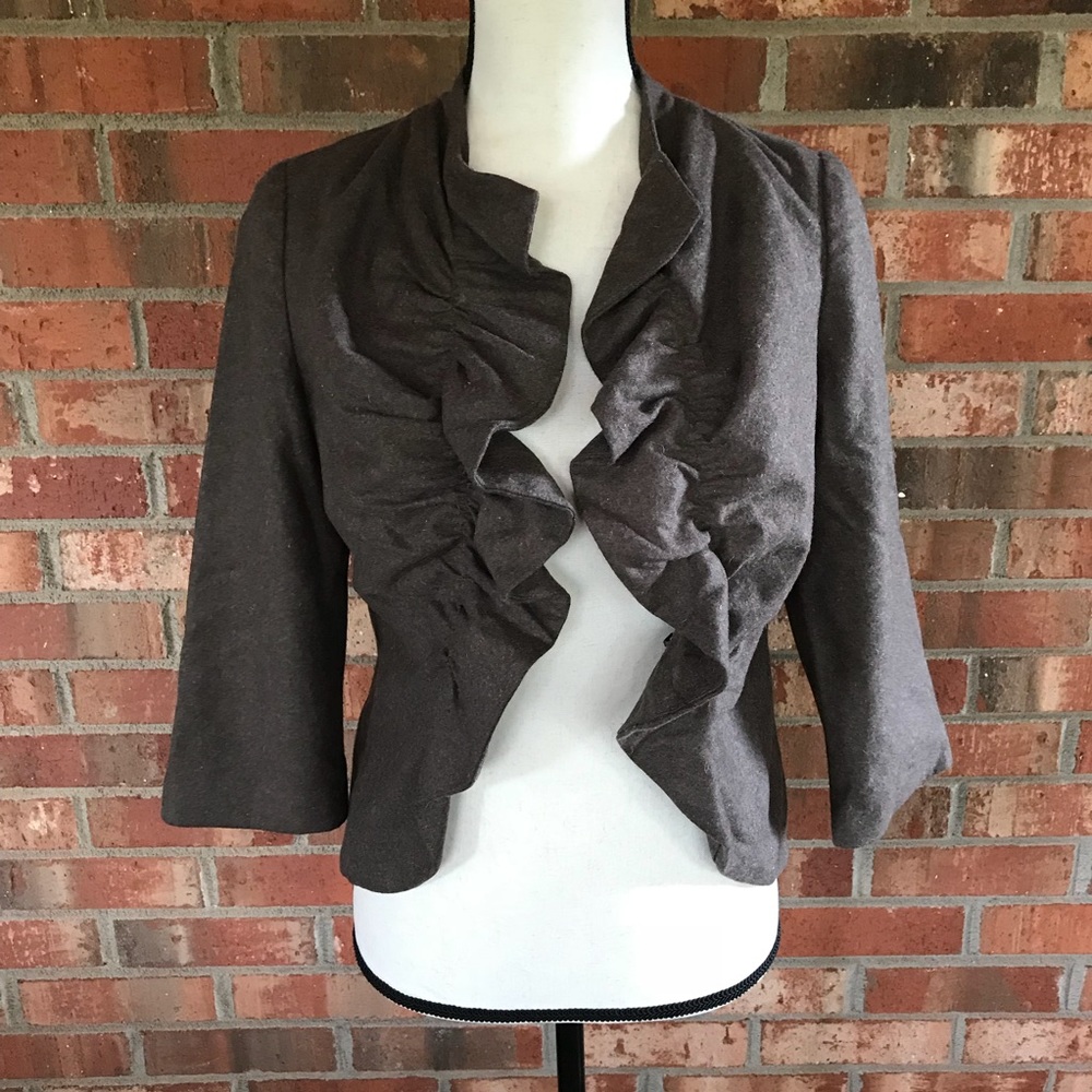 Anthropologie Tabitha Short Jacket with Ruffle
